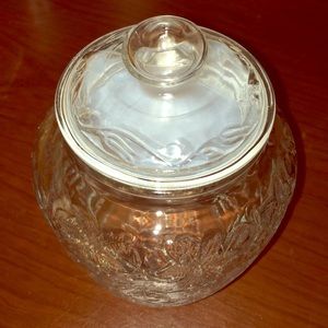 Glass cookie jar